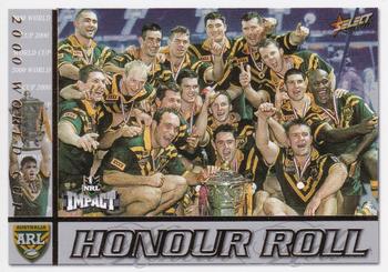 2001 Select Impact - Honour Roll #HR2 2020 World Cup Front